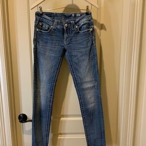 Miss Me Women's Faded Blue Skinny Jeans